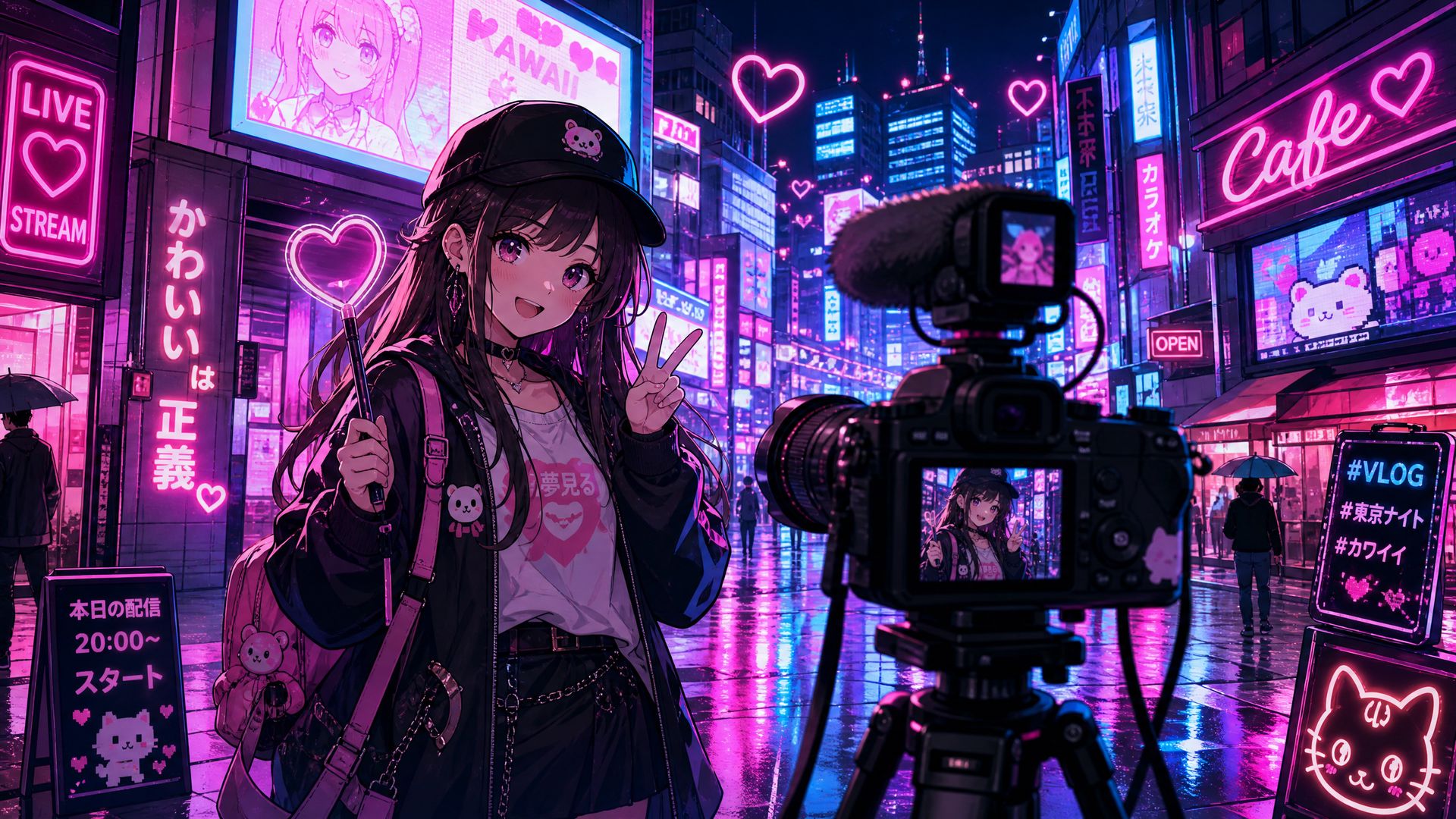 同人动漫城市夜景Vlog拍摄全流程视频演示